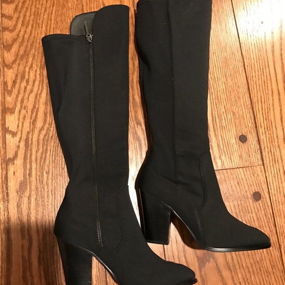 New Donald J Pliner black knee boots wide calves 6 - Picture 3 of 8